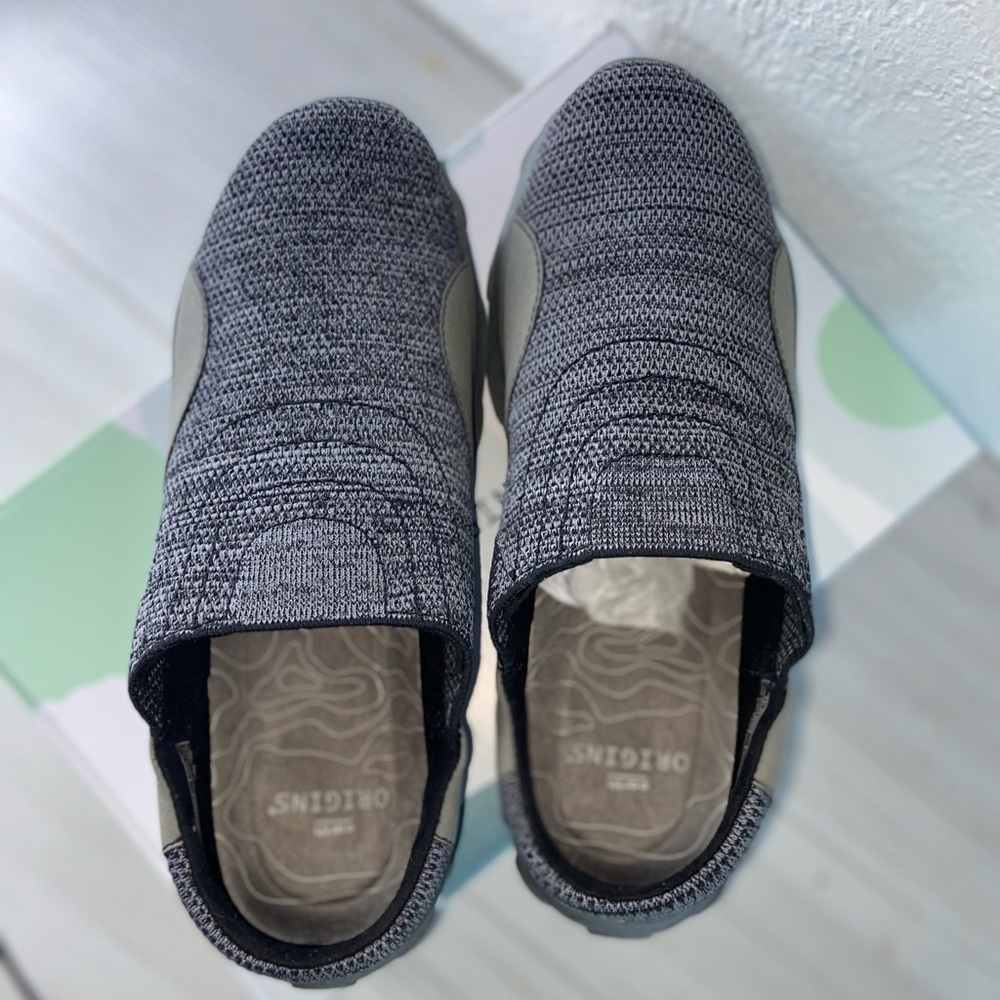 New in Box Earth Origins Suede & Knit Trail Clogs Talin Black Womens Size 8 Wide - Picture 7 of 9